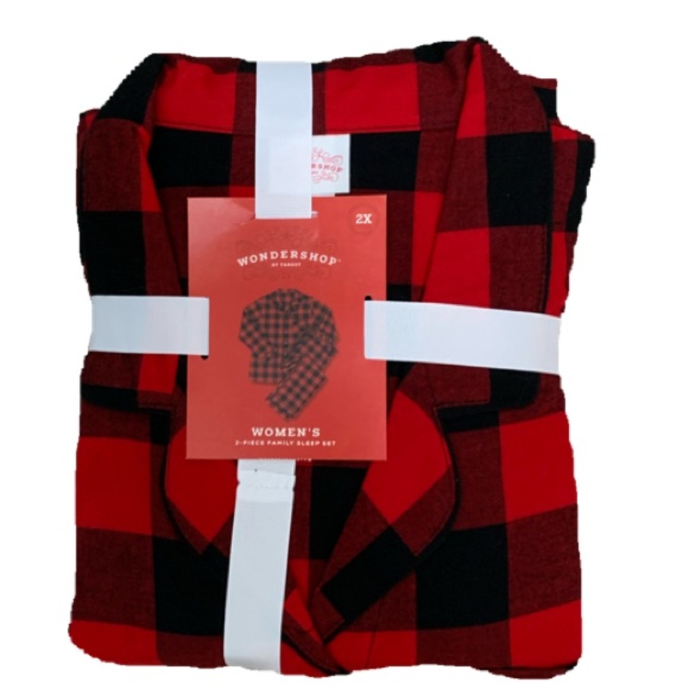 Wondershop Buffalo Plaid Flannel Pajamas - Womens Plus 2X - 20 22 NEW
